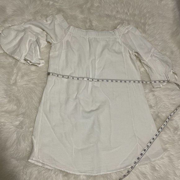 O'Neill Clady Dress White off the shoulder tunic length Summer, Large - Picture 9 of 16